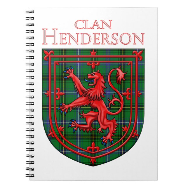 Henderson Tartan Scottish Kariert Lion Rampant Notizblock (Vorderseite)