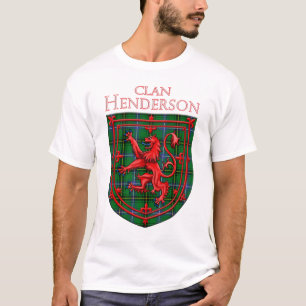 Henderson Tartan Scottish Kariert Lion Rampant T-Shirt