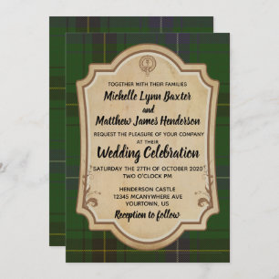 Henderson Tartan Wedding Einladung