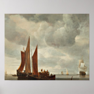 Hendrick Dubbels - Schiffe außerhalb von Dordrecht Poster