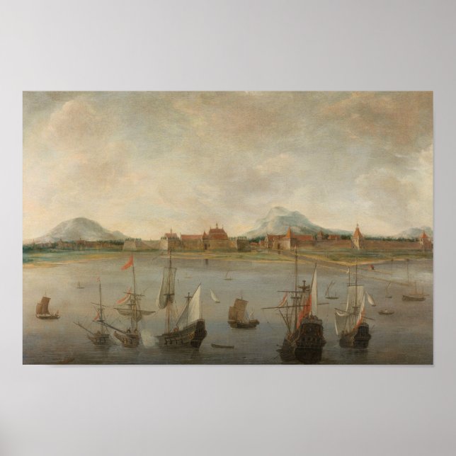 Hendrick Dubbels - Sicht auf Batavia Poster (Vorne)