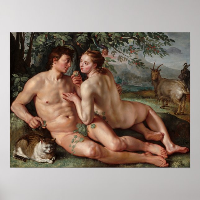 Hendrick Goltzius Der Fall des Menschen 1616 Mauer Poster (Vorne)