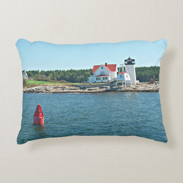 Hendricks Head Lighthouse, Maine Accent Pillow Dekokissen (Vorderseite)