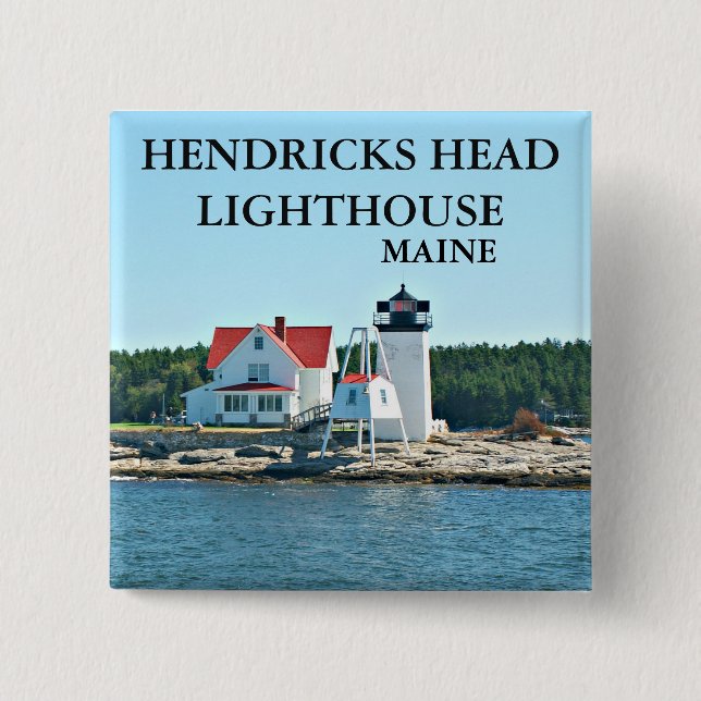 Hendricks Head Lighthouse, Maine Button (Vorderseite)