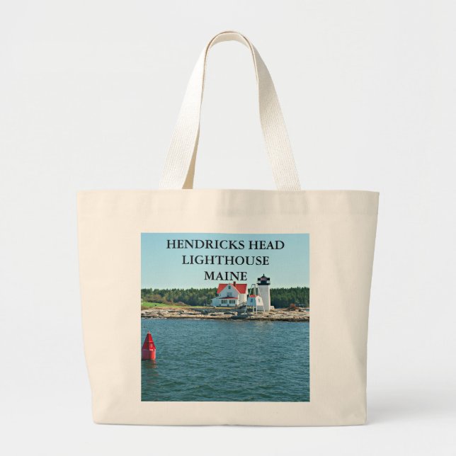 Hendricks Head Lighthouse, Maine Jumbo Stoffbeutel (Vorne)