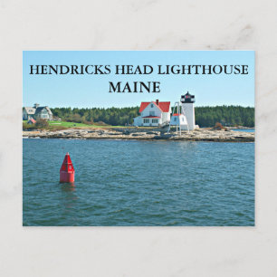 Hendricks Head Lighthouse, Maine Postcard Postkarte