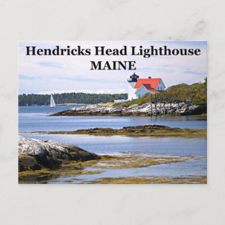 Hendricks Head Lighthouse, Maine Postcard Postkarte