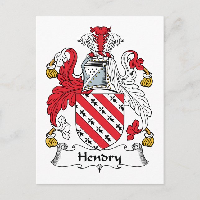 Hendry Familienwappen Postkarte (Vorderseite)