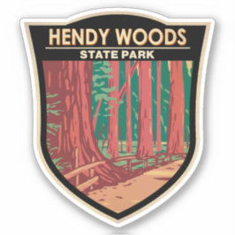 Hendy Woods Staat Park California Abzeichen Vintag Aufkleber
