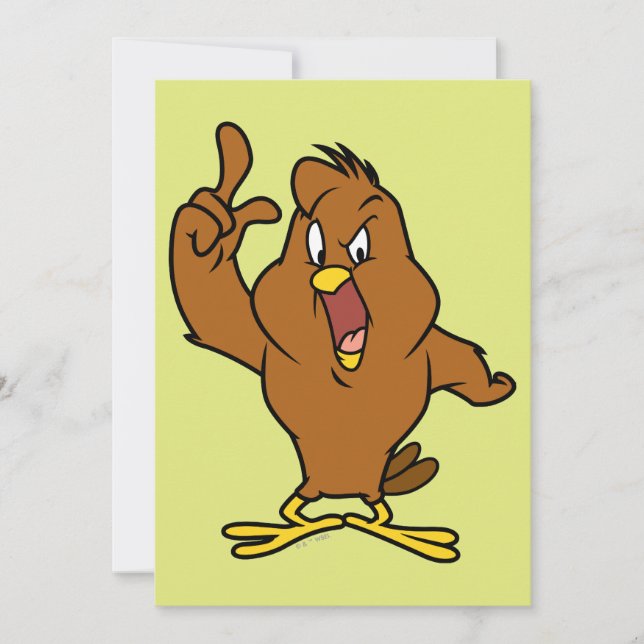 Henery Hawk Schreit Karte (Vorderseite)