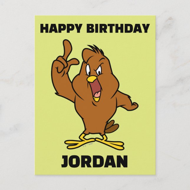 Henery Hawk Yelling Postkarte (Vorderseite)