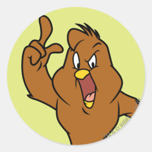 Henery Hawk Yelling Runder Aufkleber