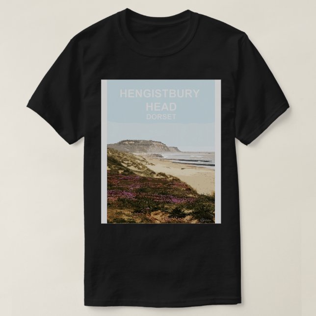 Hengistbury Head Dorset Travel Gift T-Shirt (Design vorne)
