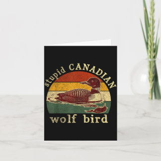 Hengst Kanadischer Wolf Lustiger Loon Vogel Loons  Karte