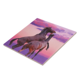Hengste, die Tile spielen Fliese