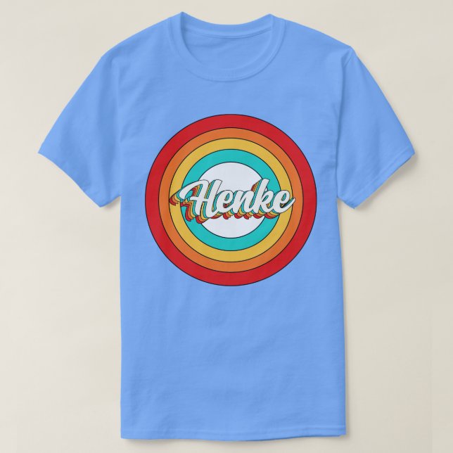 Henke Name Shirt Vintag Henke Circle (Design vorne)