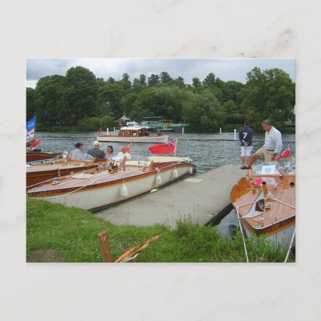 Henley on Thames, Traditionelle Motorboote Postkarte (Vorderseite)