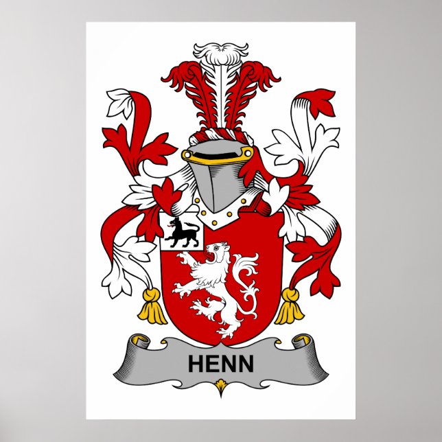 Henn Familienwappen Poster (Vorne)
