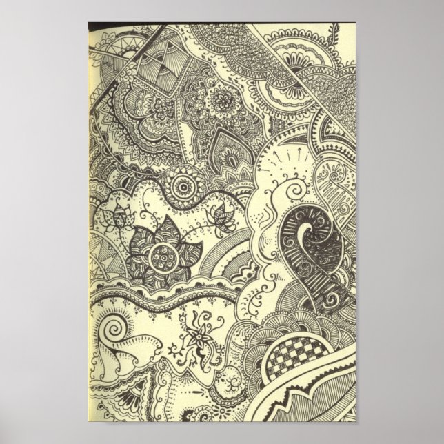 Henna Art Canvas Print Poster (Vorne)