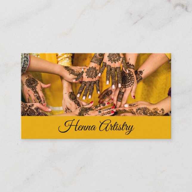 Henna Artistry Business Card Visitenkarte (Vorderseite)