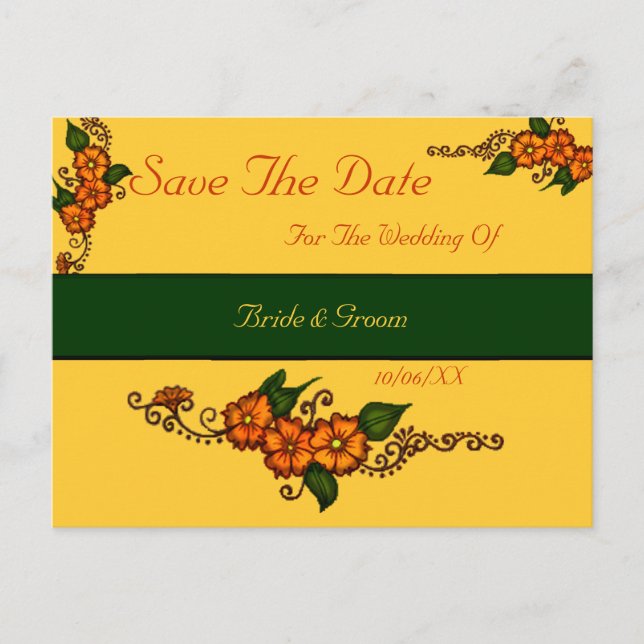 Henna Blume Ankündigungspostkarte (Vorderseite)