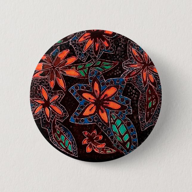 Henna Blume Button (Vorderseite)