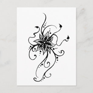 Henna Blume im Weingebiet Postkarte