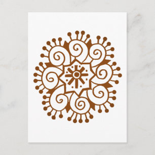 Henna Circle Postkarte