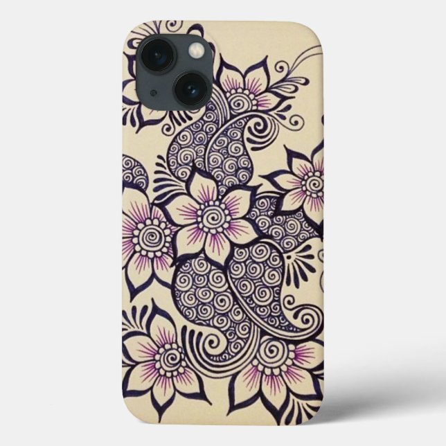Henna Design I-Phone Case (Rückseite)