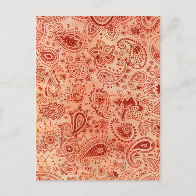 Henna Design Postcard Postkarte (Vorderseite)