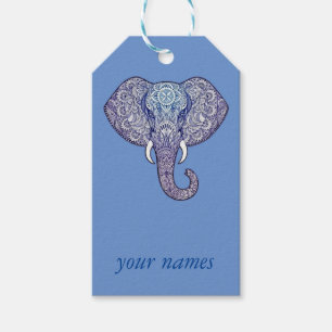 Henna Elephant Art Geschenkanhänger