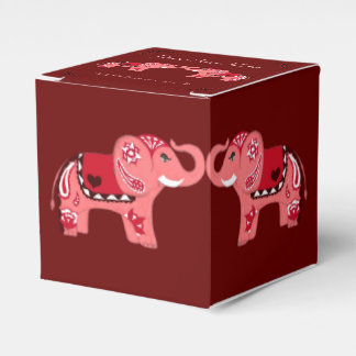 Henna Elephant (Rot/Rosa) Geschenkschachtel