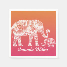 Henna Elephant Serviette