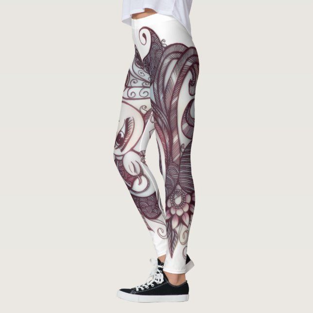 henna feather pants leggings (Links)