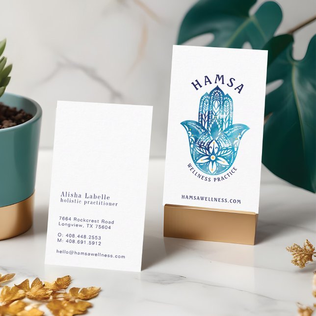 Henna Hamsa Wellness Holistic Decorative Hand Visitenkarte (Henna Hamsa Wellness Holistic Decorative Hand Business Card)