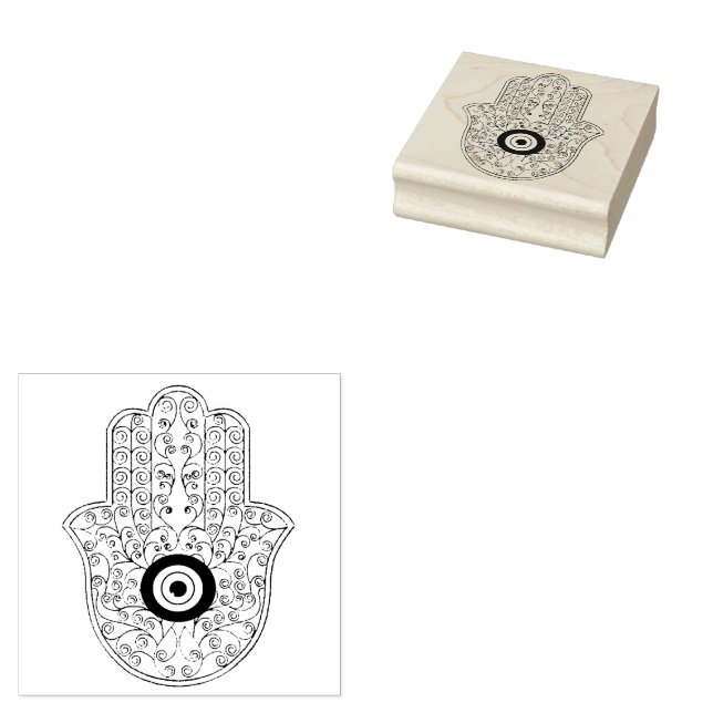 Henna hamsa Wood Art Briefmarke Gummistempel (Stempel)