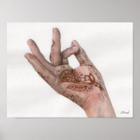 Henna Hand Art Print Mehndi bereit zum Rahmen Mira