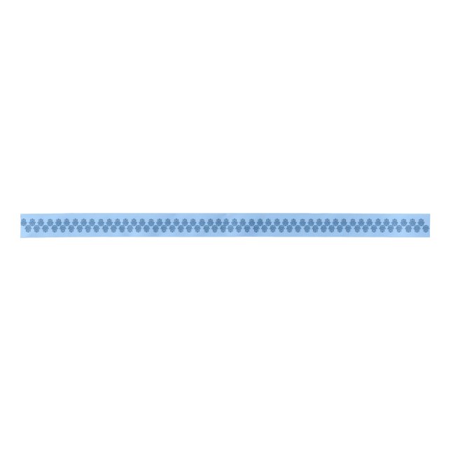 Henna Hand of Hamsa (blau) Satinband (Vorderseite)