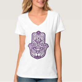 Henna Hand of Hamsa (Lila) T-Shirt