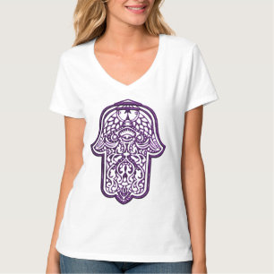 Henna Hand of Hamsa (Lila) T-Shirt