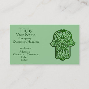 Henna Hand of Hamsa Visitenkarte