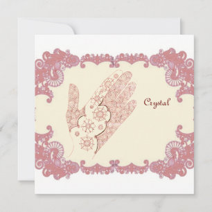 Henna Hand Party Dankeskarte