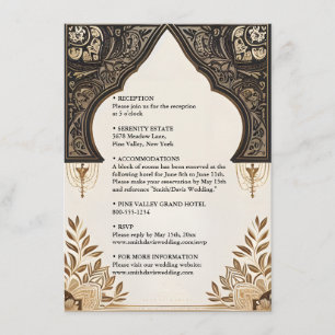 Henna Islam Nikah Arabic Walima Wedding Begleitkarte