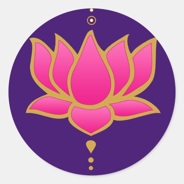 Henna Lotus Pink Sticker (Vorderseite)