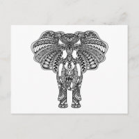 Henna Mehndi Dekorierte indische Elefant