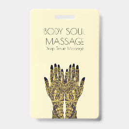 Henna Mehndi Hands Massage Business Ausweis