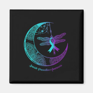 Henna Moon Dragonfly Suizidprävention Bewusstsein Magnet