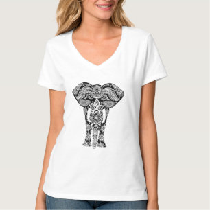 Henna-Muster-Elefant  T-Shirt