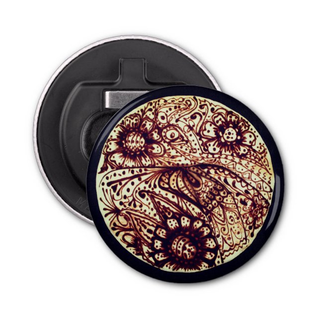 Henna-Muster Flaschenöffner (Vorderseite)