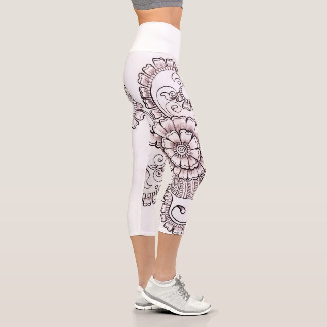 henna pants floral capri leggings (Rechts)